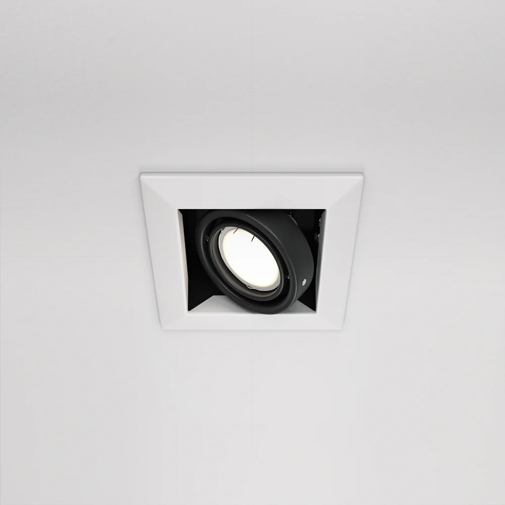 Metal Modern Recessed Light- Black/ White Finish - Image 2
