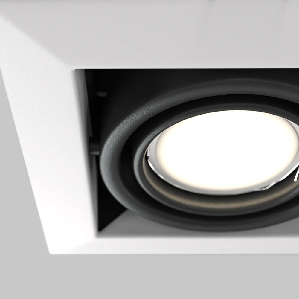 Metal Modern Recessed Light- Black/ White Finish - Image 6