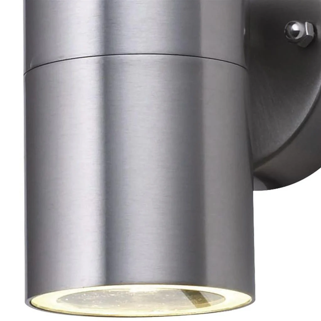 Metro Outdoor Wall Light - Stainless Steel Metal & Glass - Image 6