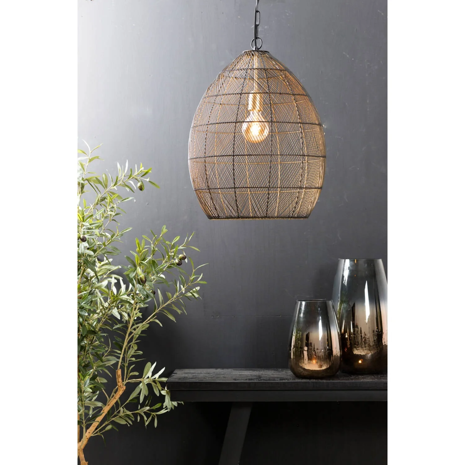 Meya Black Wire Pendant - Medium / Large - Image 9
