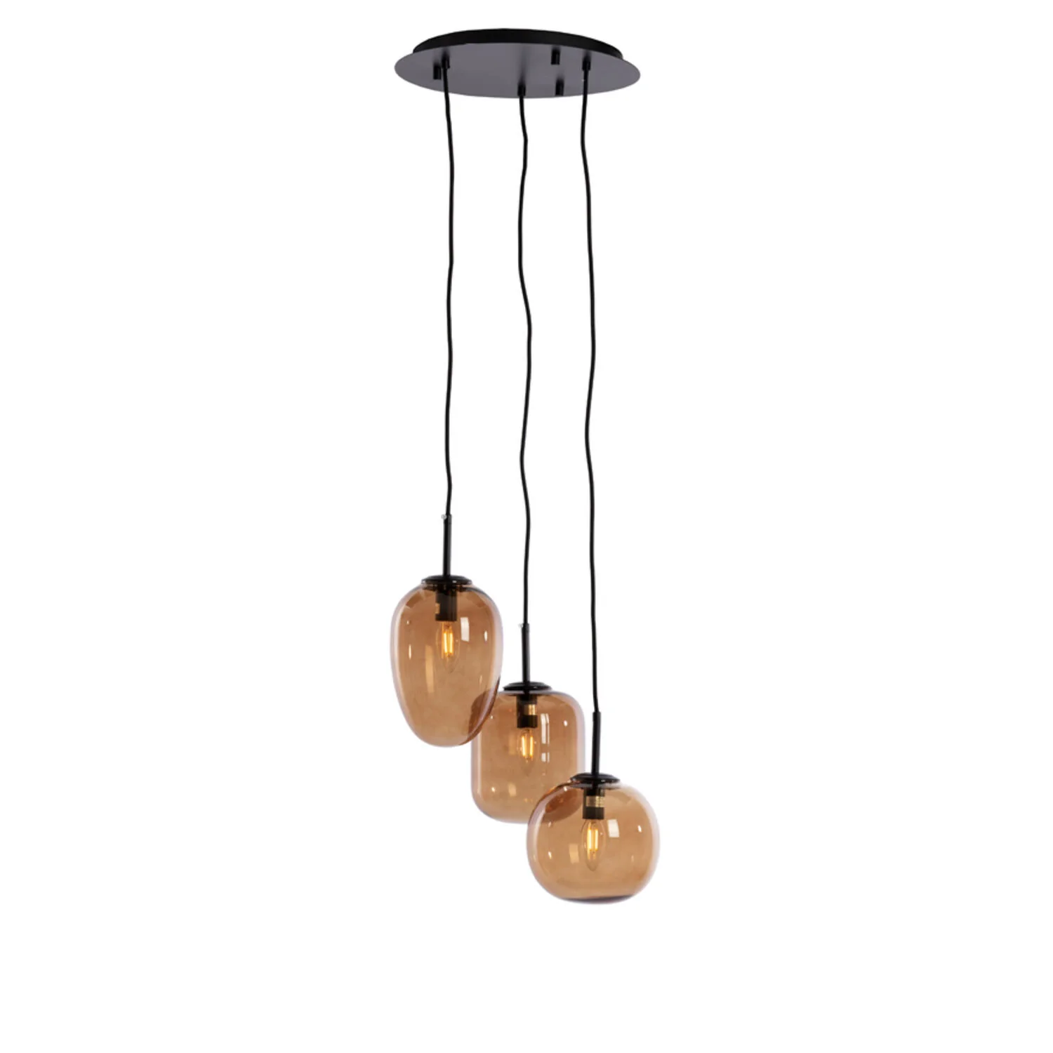 Mezza Hanging Lamp Glass Brown - Image 2