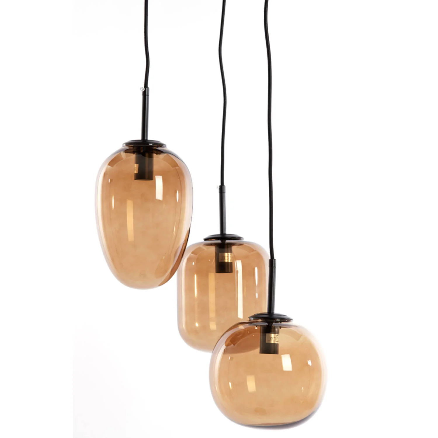 Mezza Hanging Lamp Glass Brown - Image 3