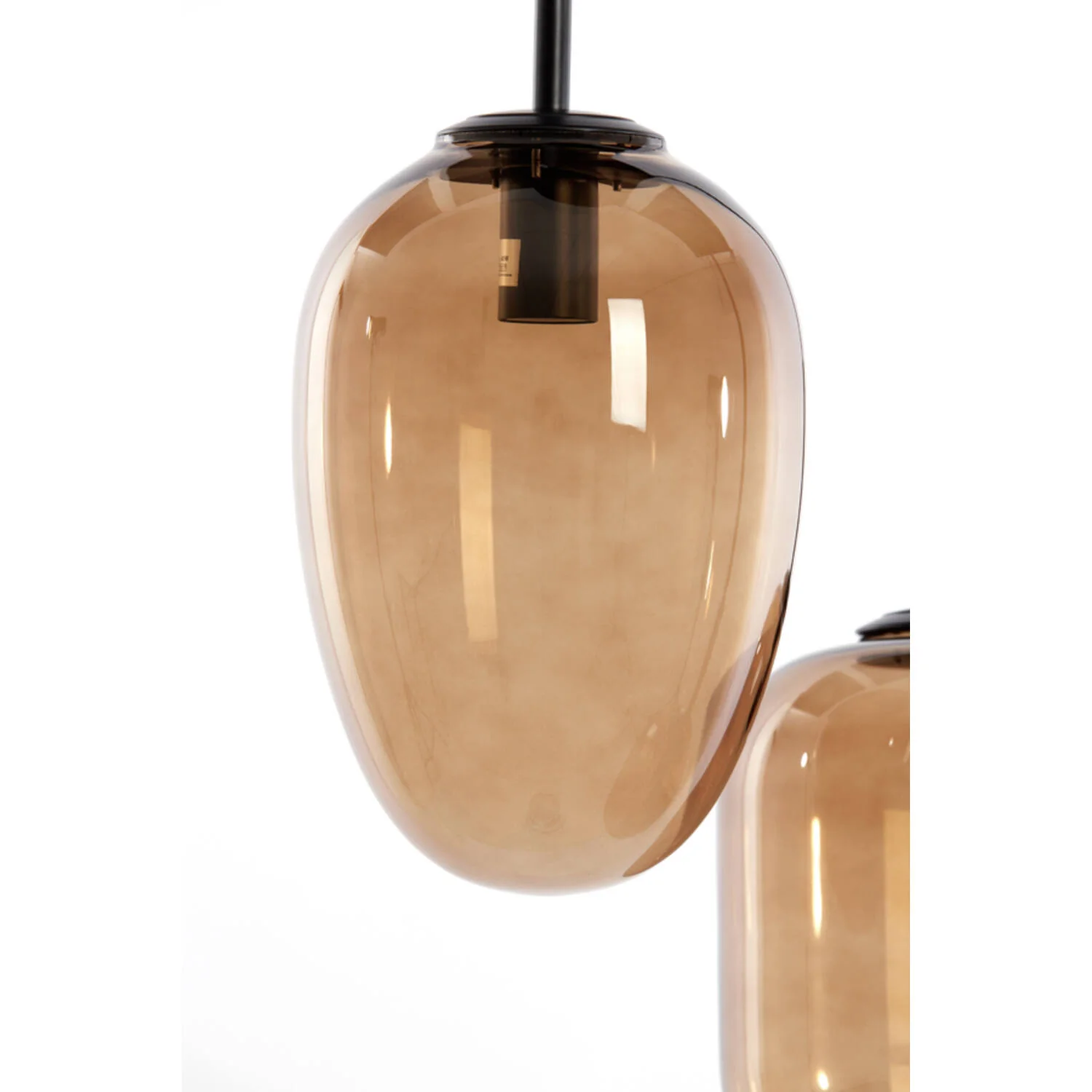 Mezza Hanging Lamp Glass Brown - Image 4