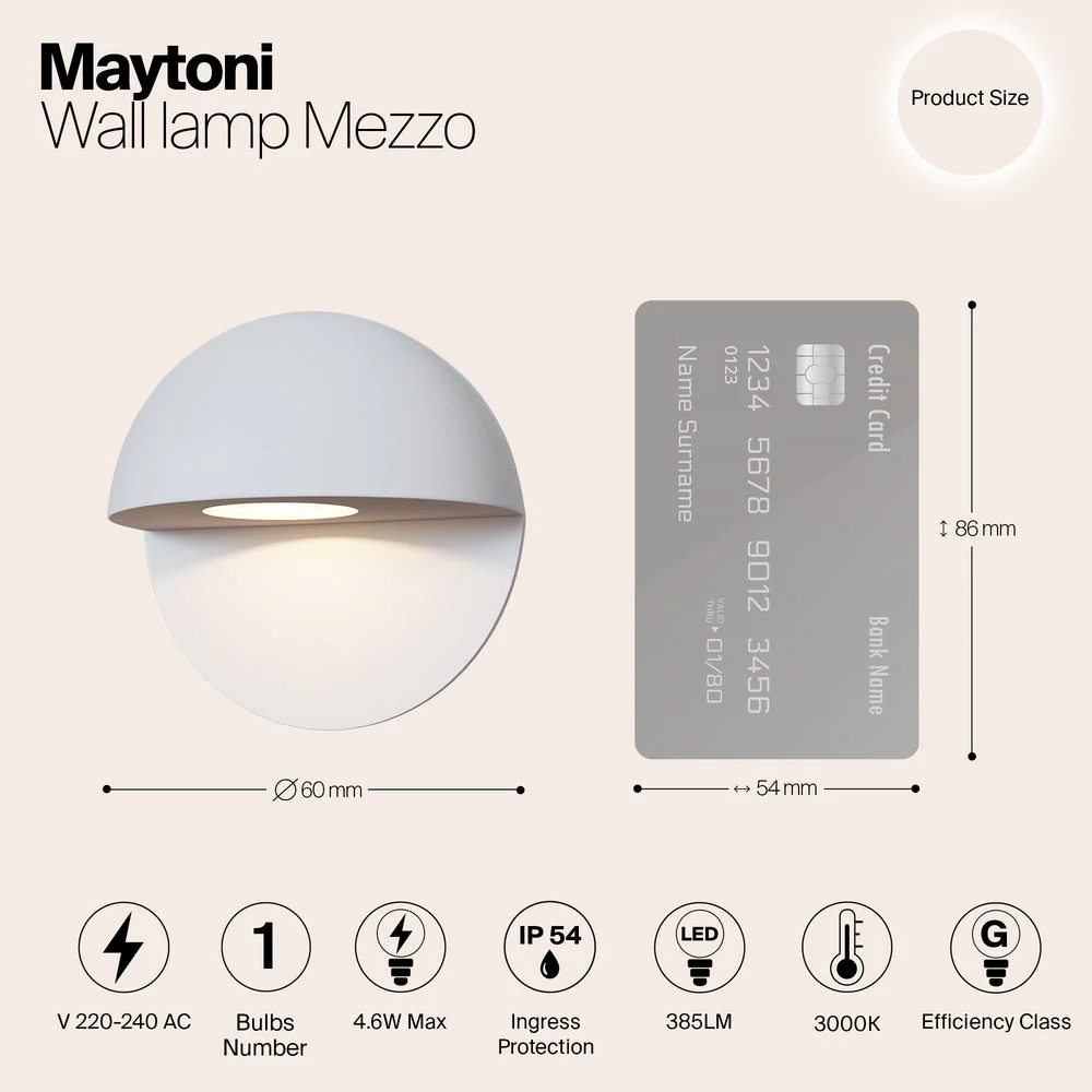 Mezzo Outdoor Up/Down IP54 3000K LED Light - Image 2