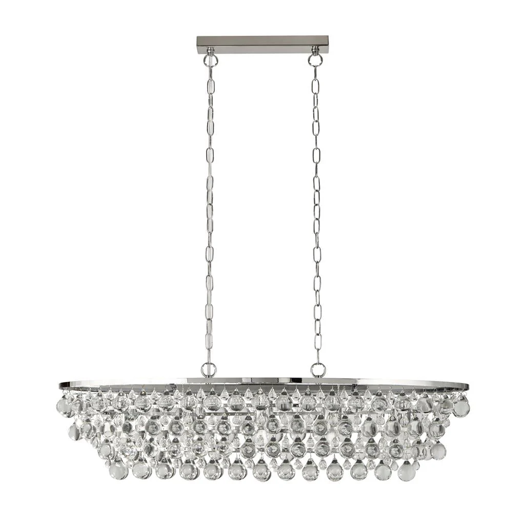 Michelle 5Lt Kitchen Light - Chrome Metal & Rain Drop Glass - Image 2