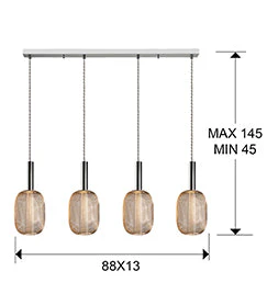 Micron Kitchen Light - Chrome & Gold/Gold & Black Finish - Image 5