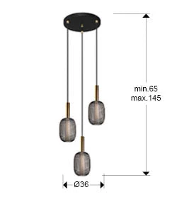 Micron Lamp 3L Chrome & Gold/Gold & Black Ip20 Integrated Led - Image 14