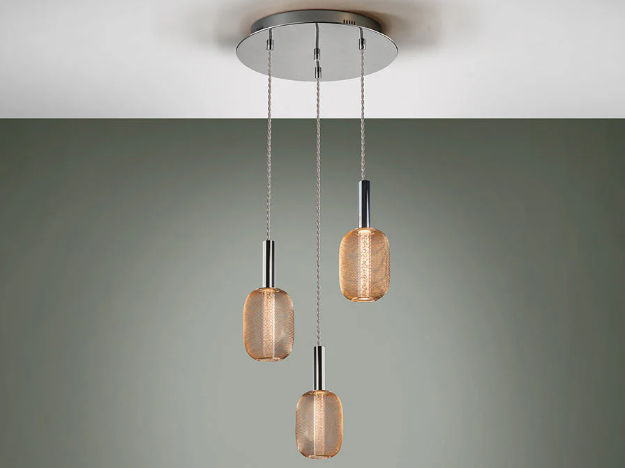 Micron Lamp 3L Chrome & Gold/Gold & Black Ip20 Integrated Led - Image 6