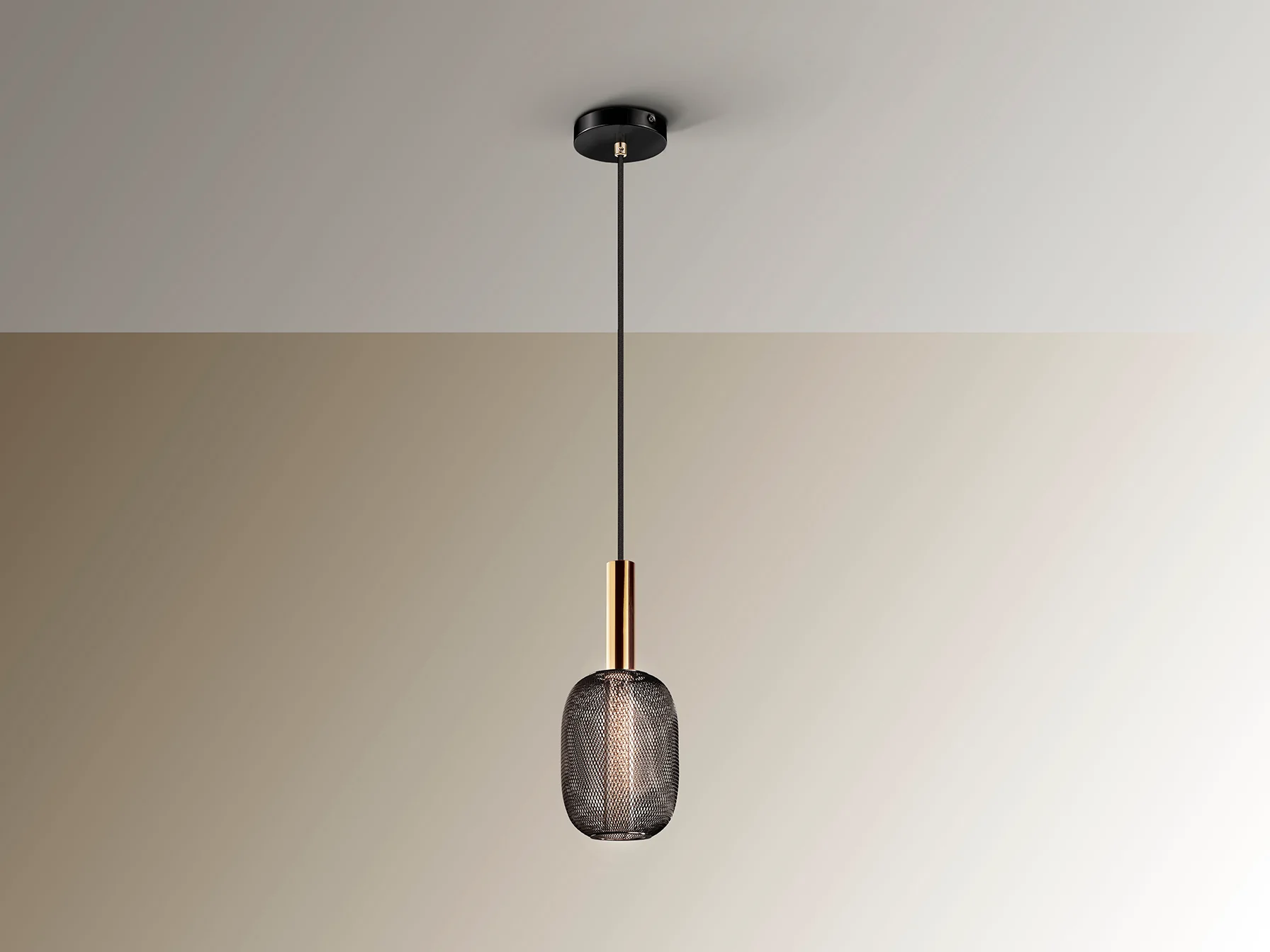 Micron Sinlge Pendant- Gold/Black - Image 3