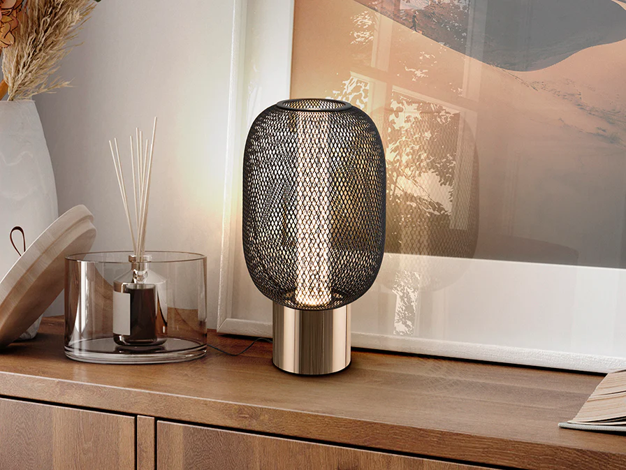 Micron Table Lamp- Gold/Black - Image 2