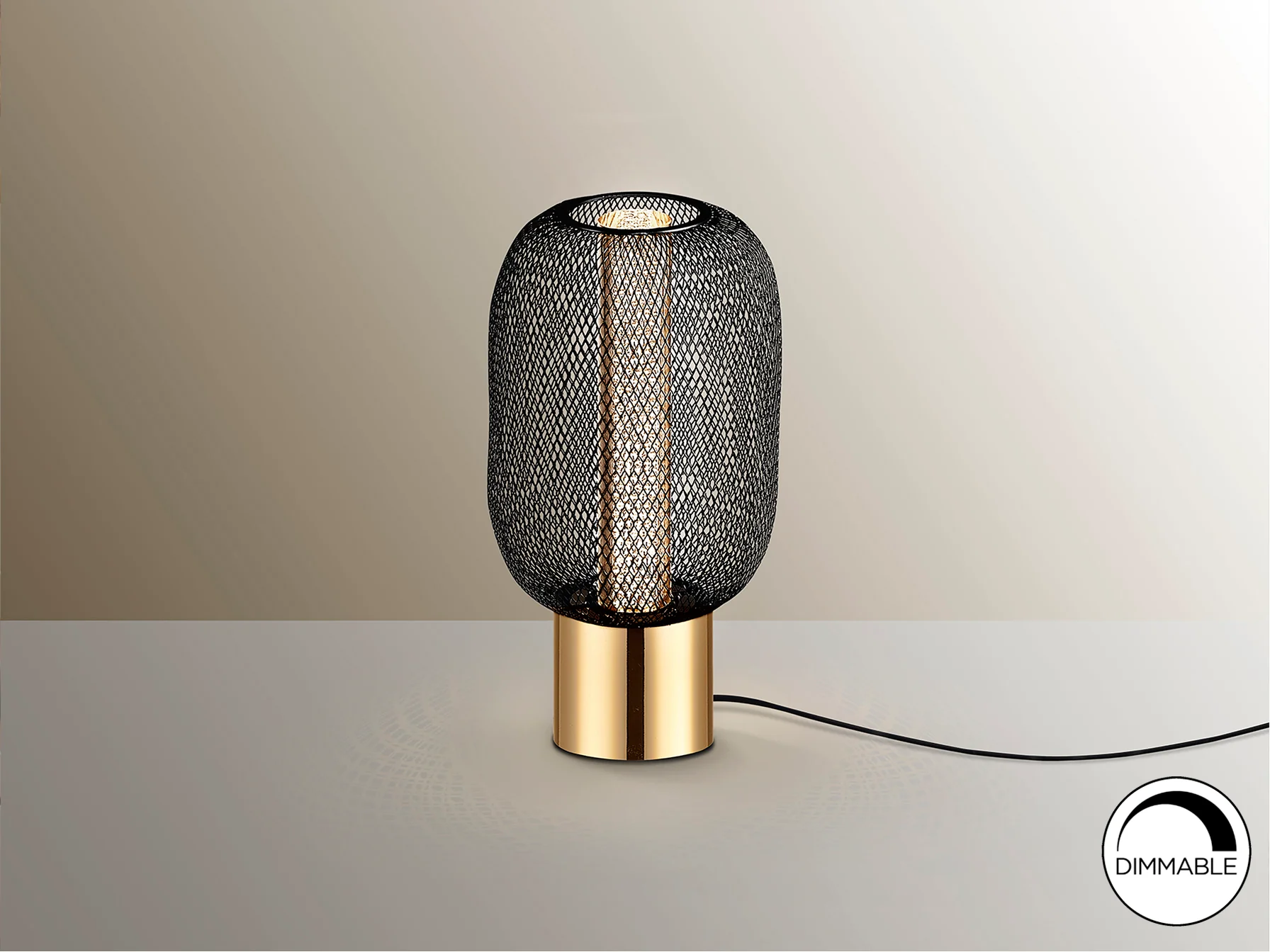 Micron Table Lamp- Gold/Black - Image 3