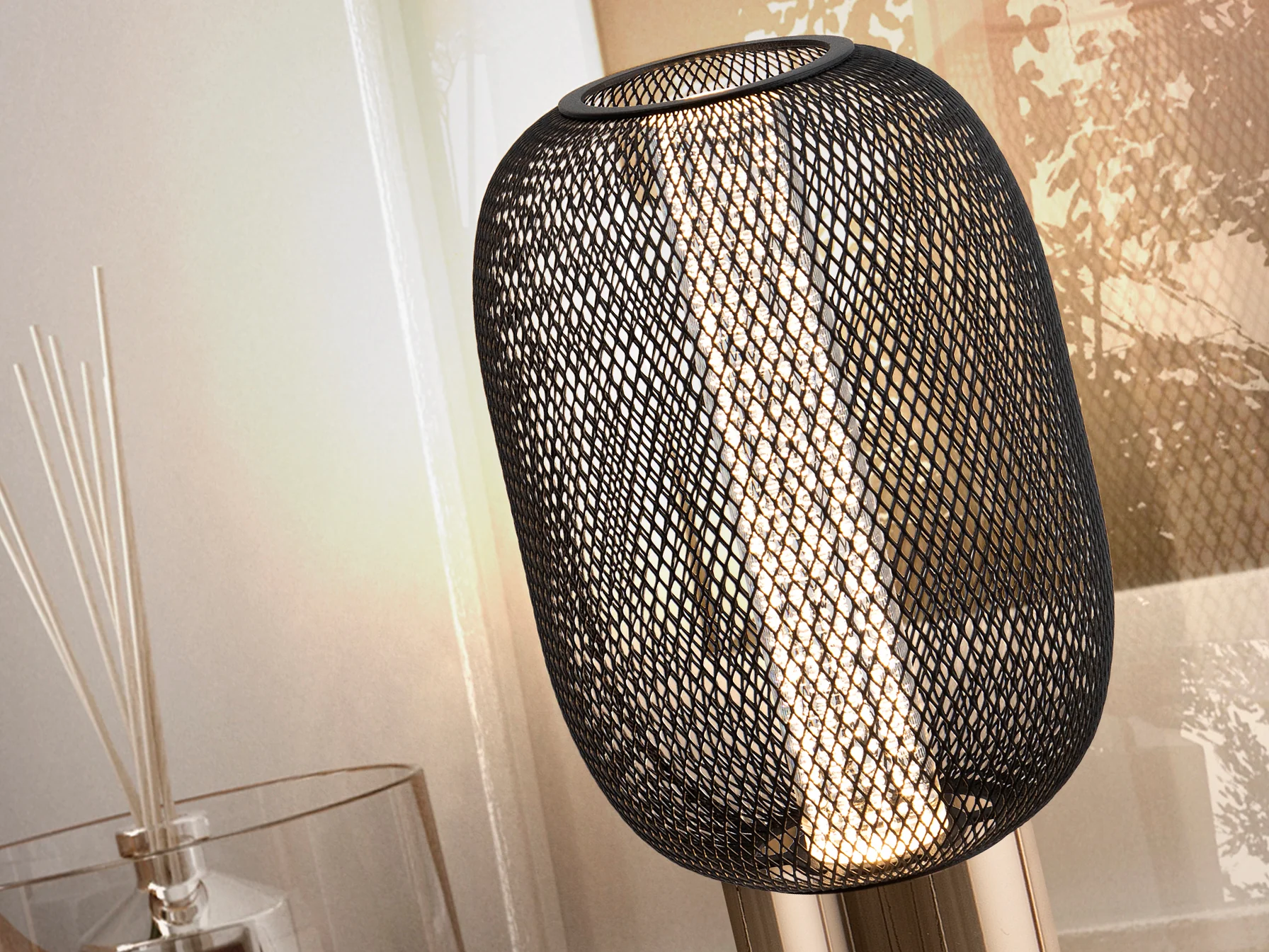 Micron Table Lamp- Gold/Black - Image 4