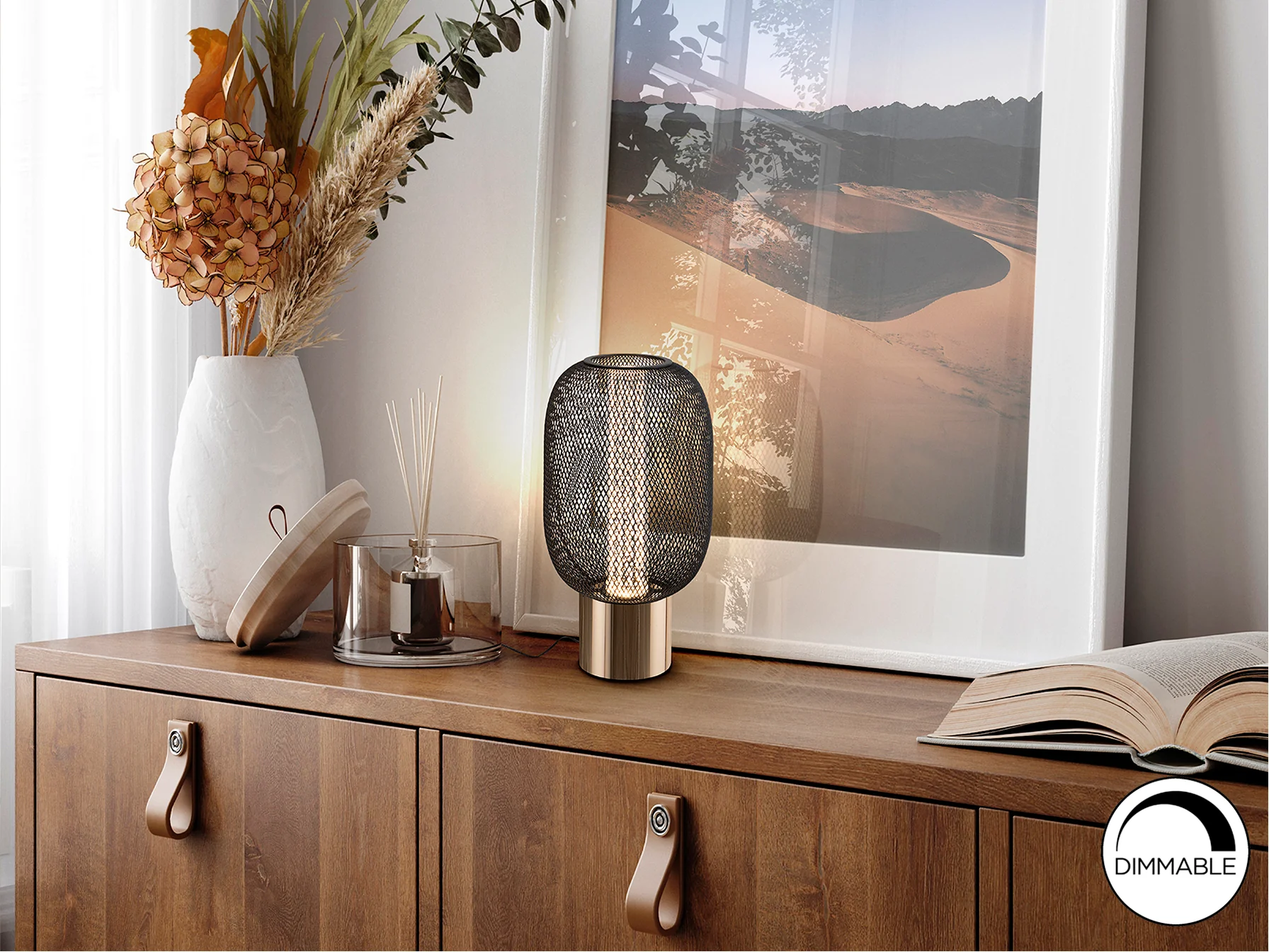 Micron Table Lamp- Gold/Black - Image 5