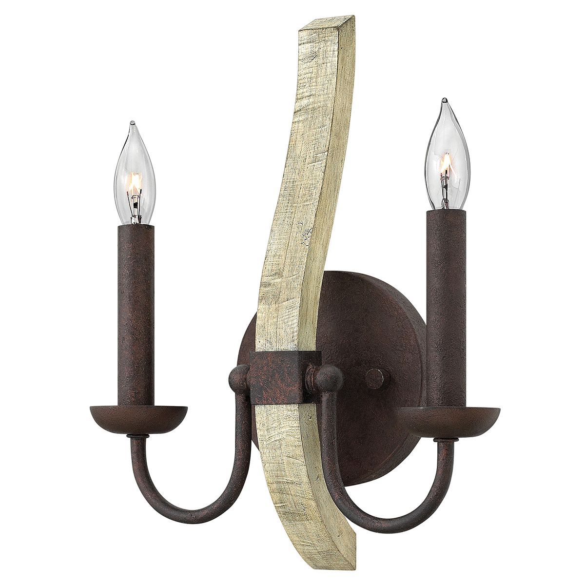 Middlefield 1/2Lt Wall Light -  Iron Rust Finish - Image 2