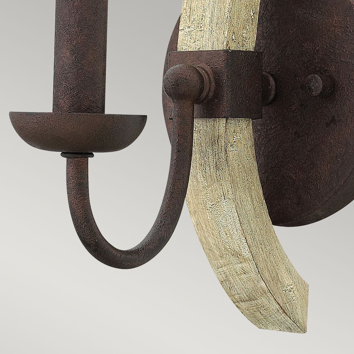 Middlefield 1/2Lt Wall Light -  Iron Rust Finish - Image 4