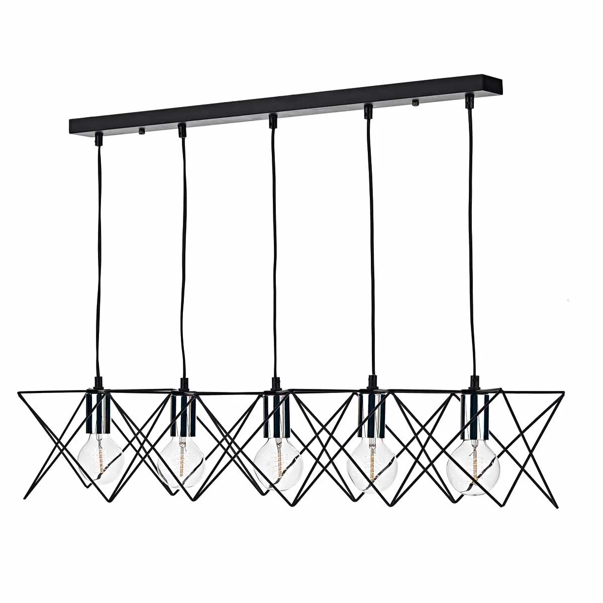 Midi 3/4/5Lt Kitchen Light Black & Bright Copper Detail - Image 7