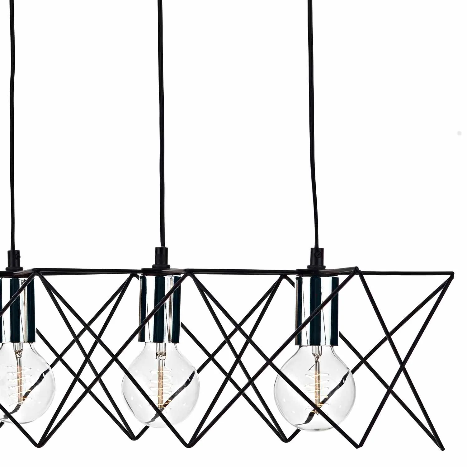 Midi 3/4/5Lt Kitchen Light Black & Bright Copper Detail - Image 9