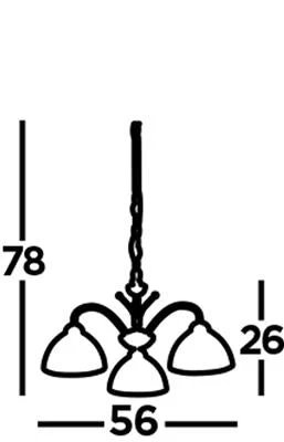 Milanese 3/5Lt Multi-Arm Pendant - Antique Brass  Finish - Image 4