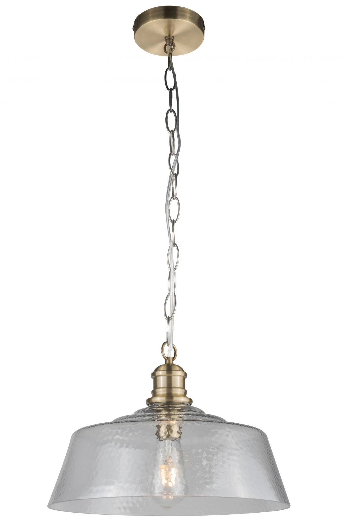 Millar 1Lt Pendant - Antique Brass/Satin Chrome - Image 4