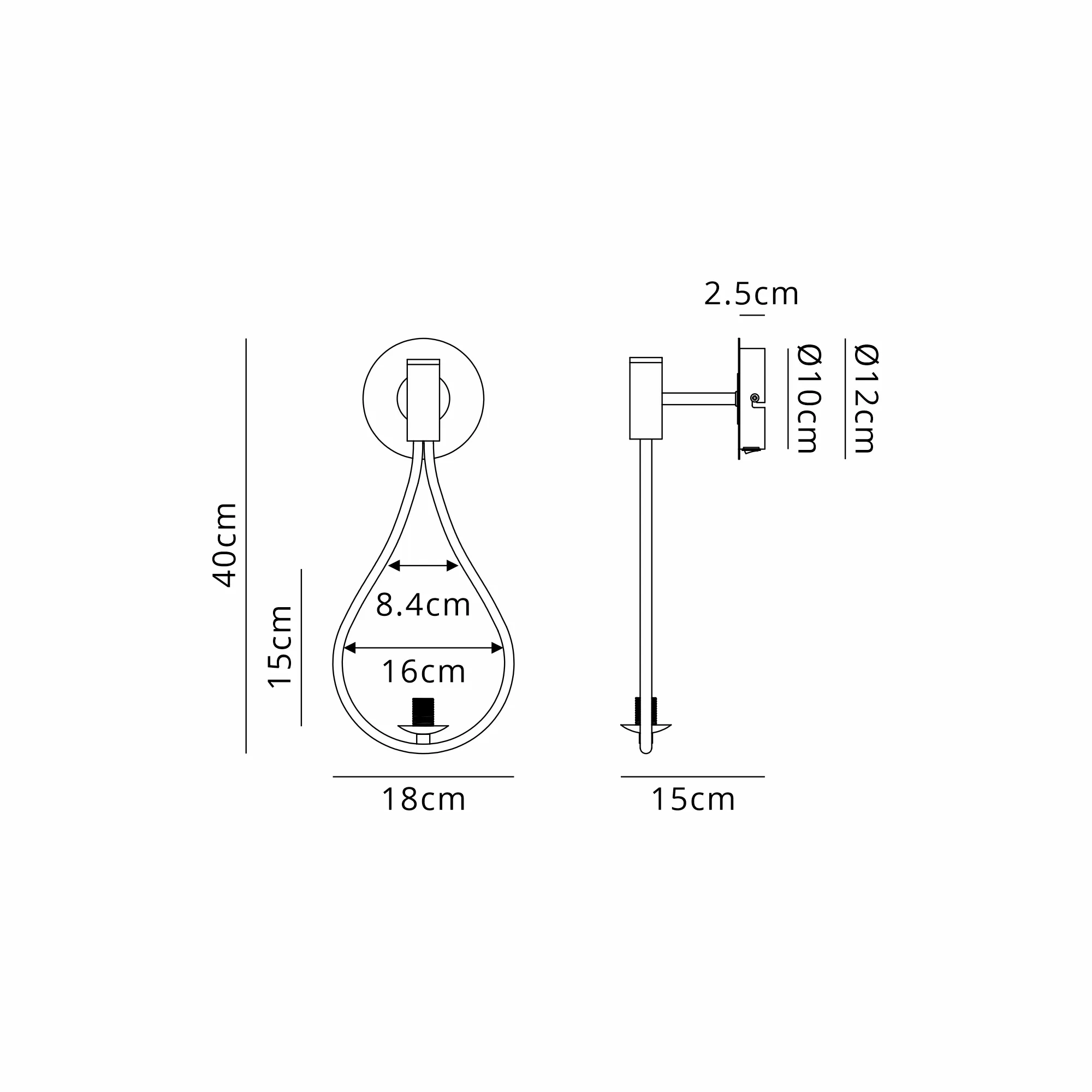 Miller Teardrop Switched Wall Lamp- Various Finishes - Image 23