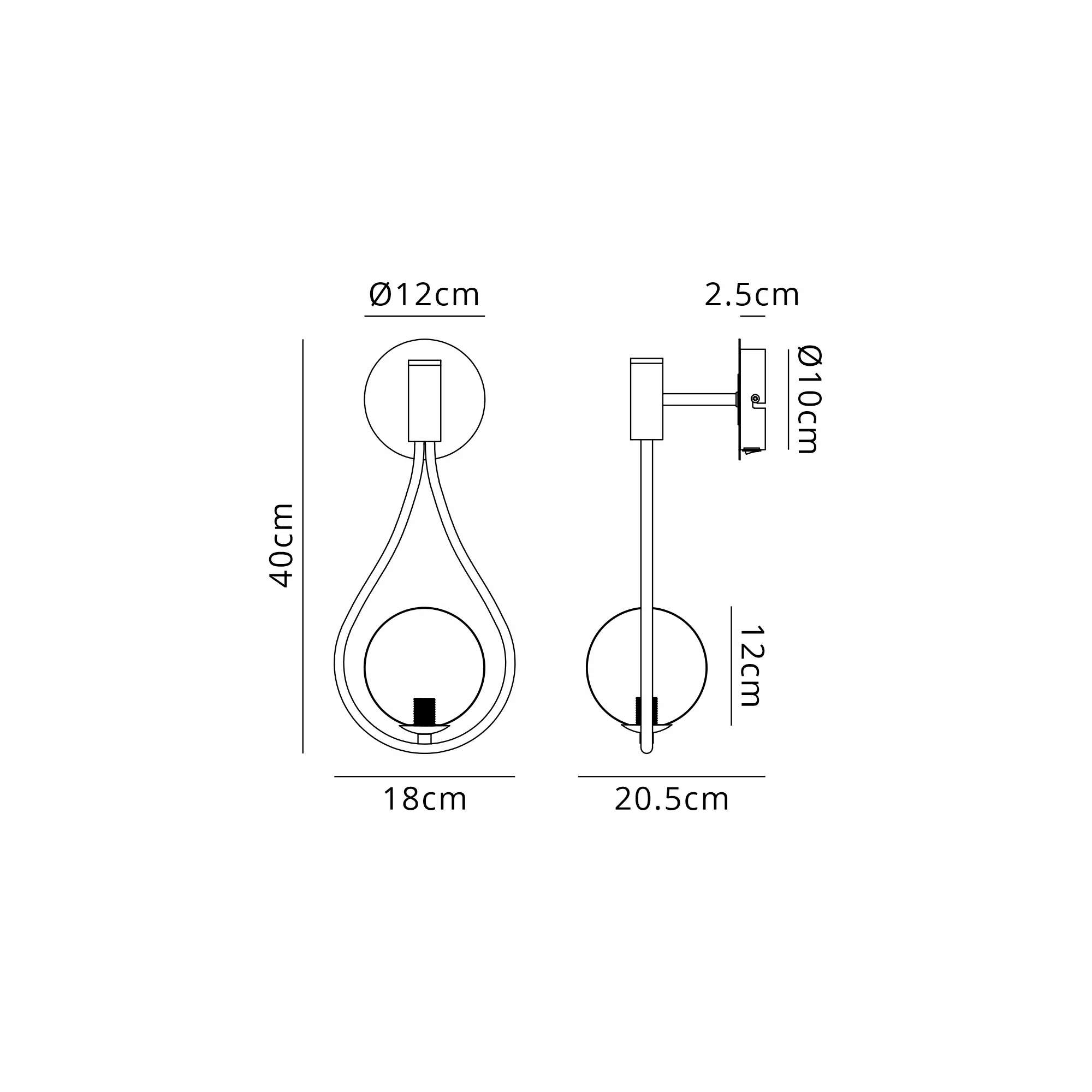 Miller Teardrop Switched Wall Lamp- Various Finishes - Image 24