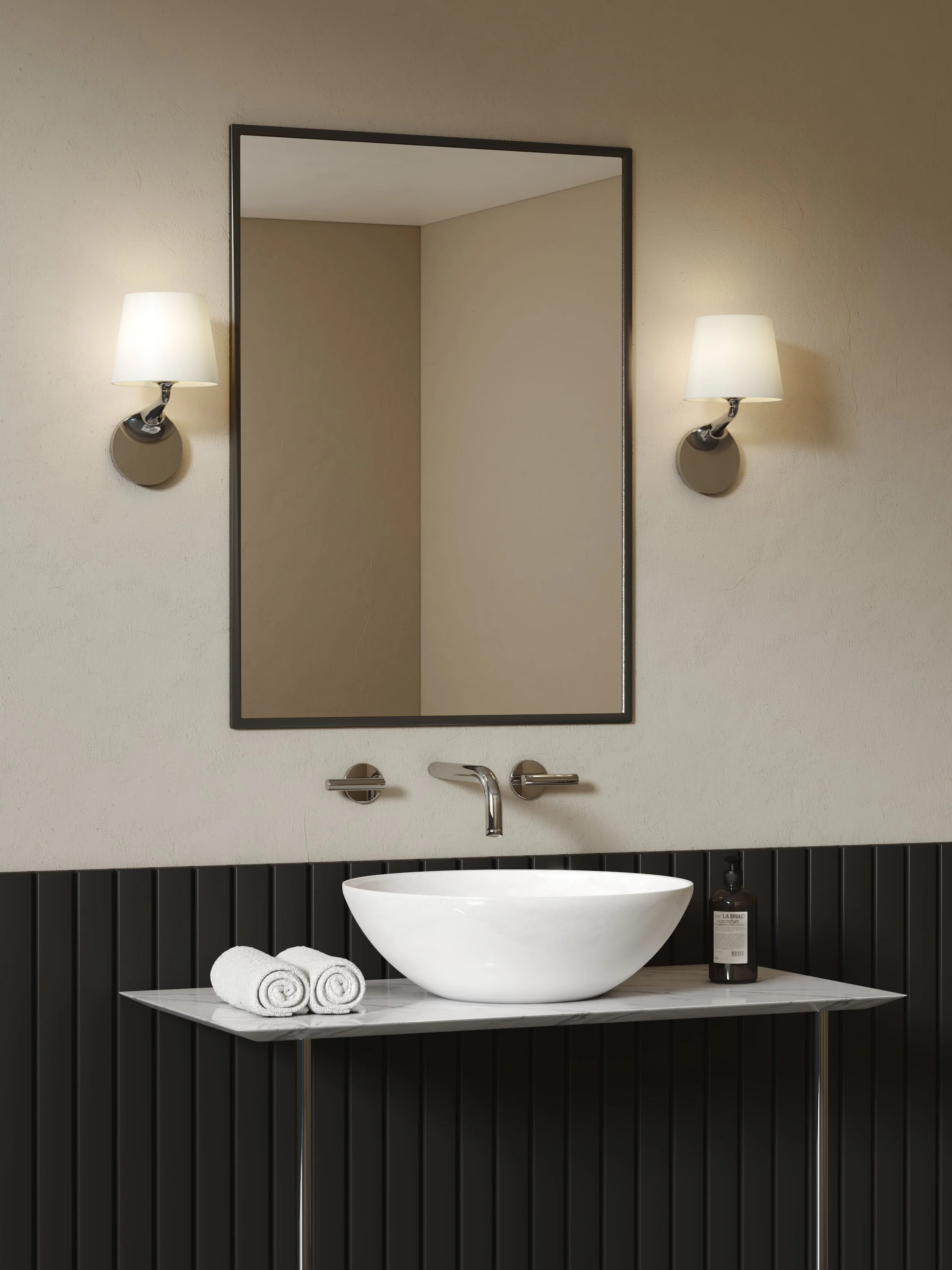 Millie Bathroom Wall Light- Polished Chrome/ Matt Black/ Antique Brass - Image 3