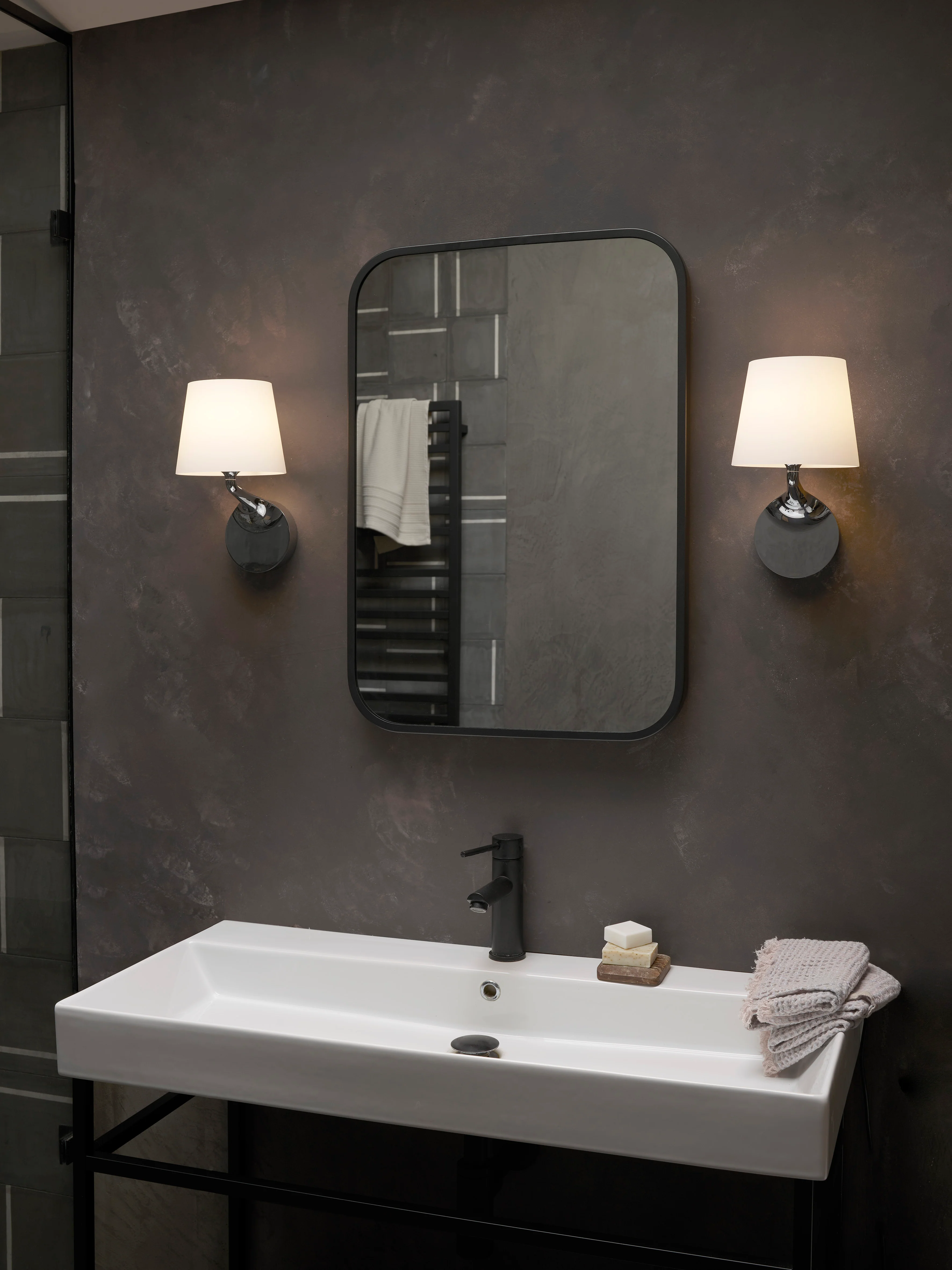 Millie Bathroom Wall Light- Polished Chrome/ Matt Black/ Antique Brass - Image 6