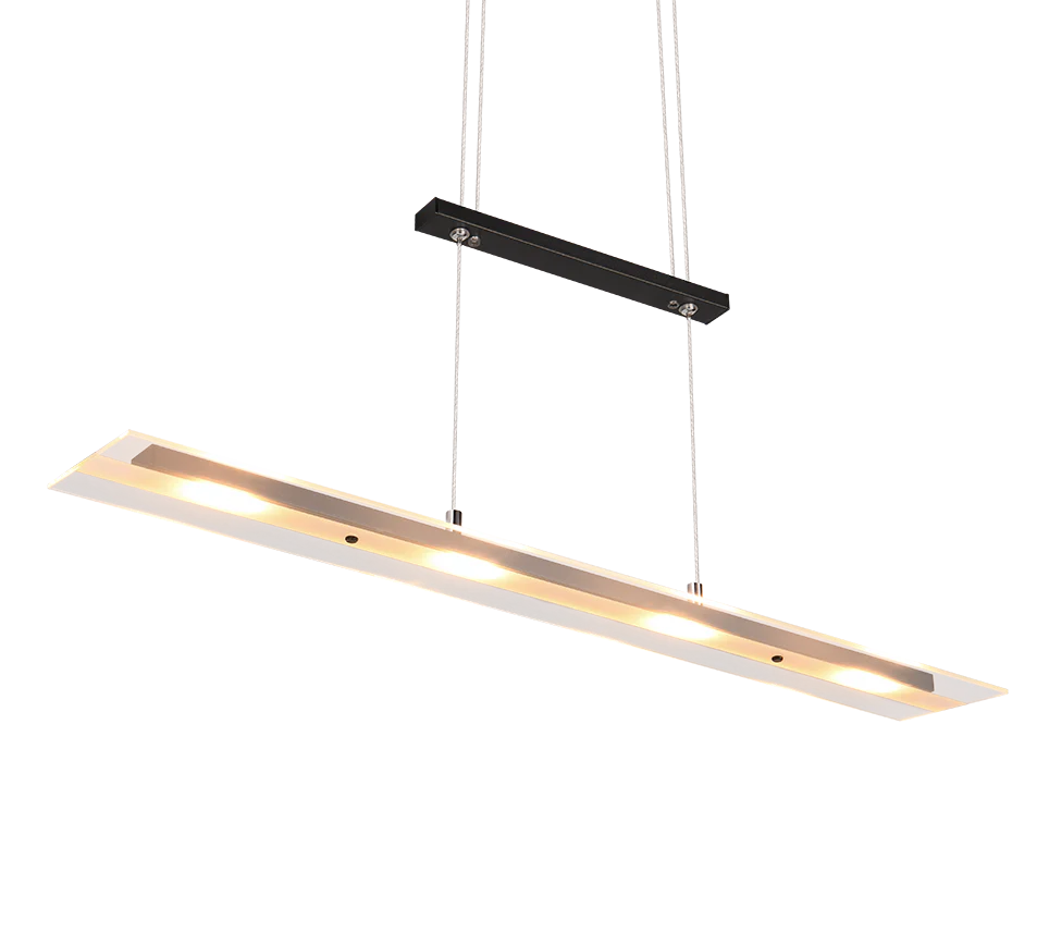 Milos LED Linear Pendant - Nickel/Black - Image 10