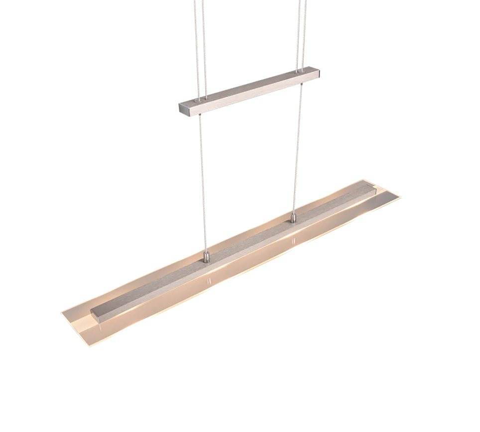 Milos LED Linear Pendant - Nickel/Black - Image 4