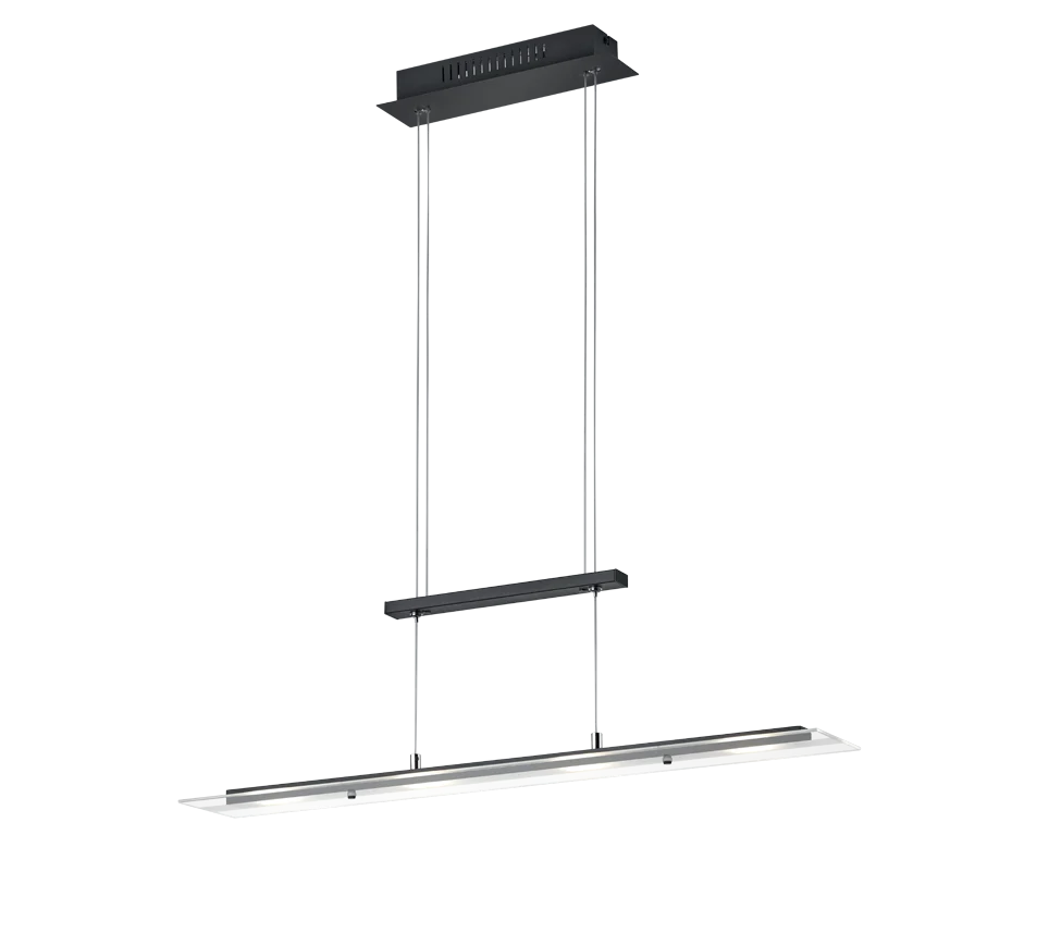 Milos LED Linear Pendant - Nickel/Black - Image 6