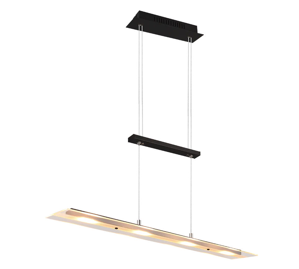 Milos LED Linear Pendant - Nickel/Black - Image 7