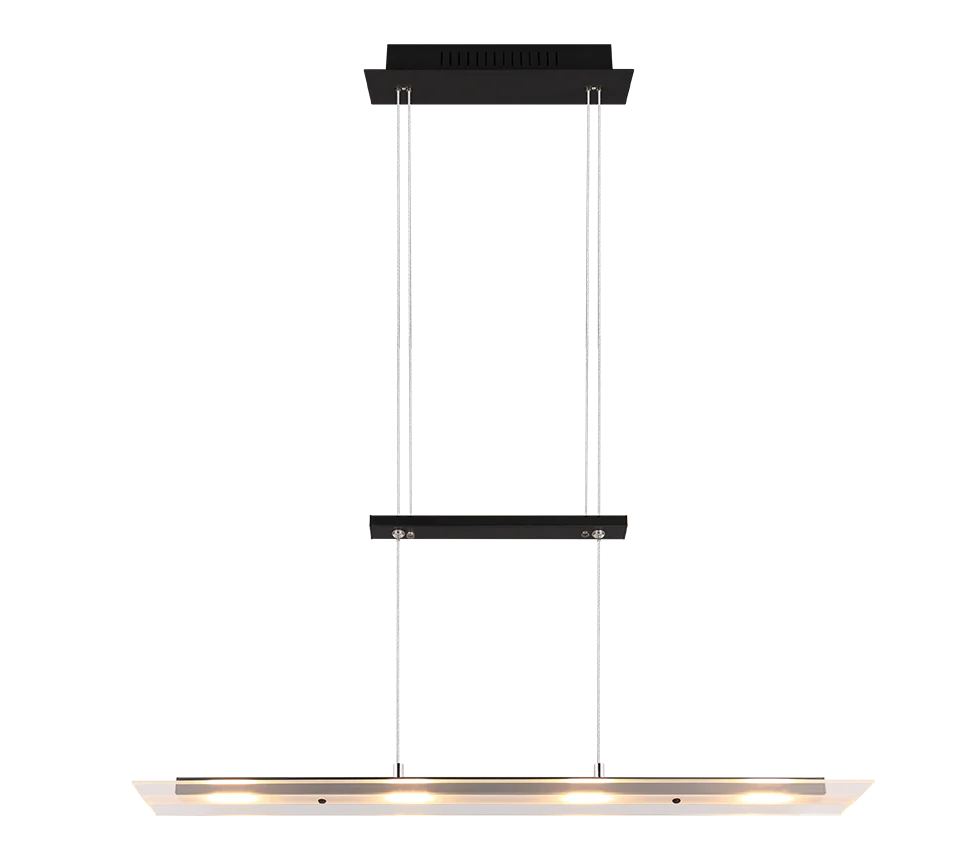 Milos LED Linear Pendant - Nickel/Black - Image 8