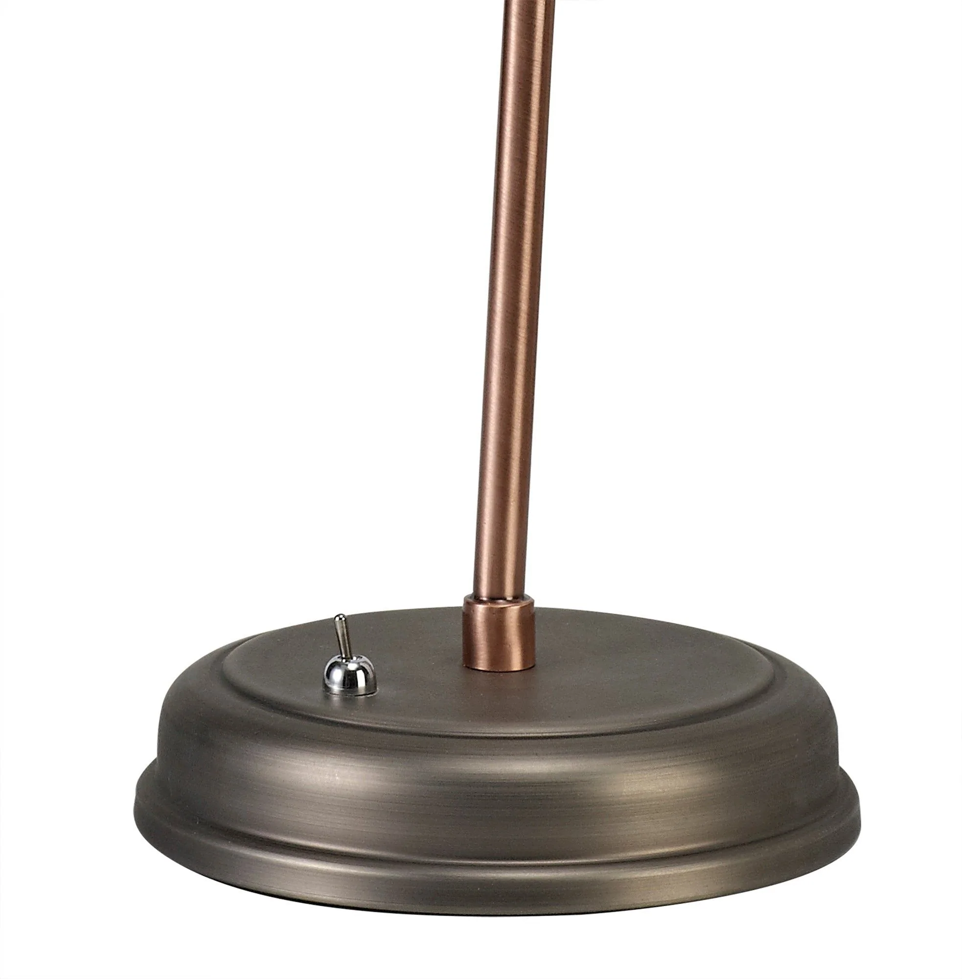 Miner Adjustable Table Lamp, 1 x E27, Antique Silver/Copper/White - Image 2