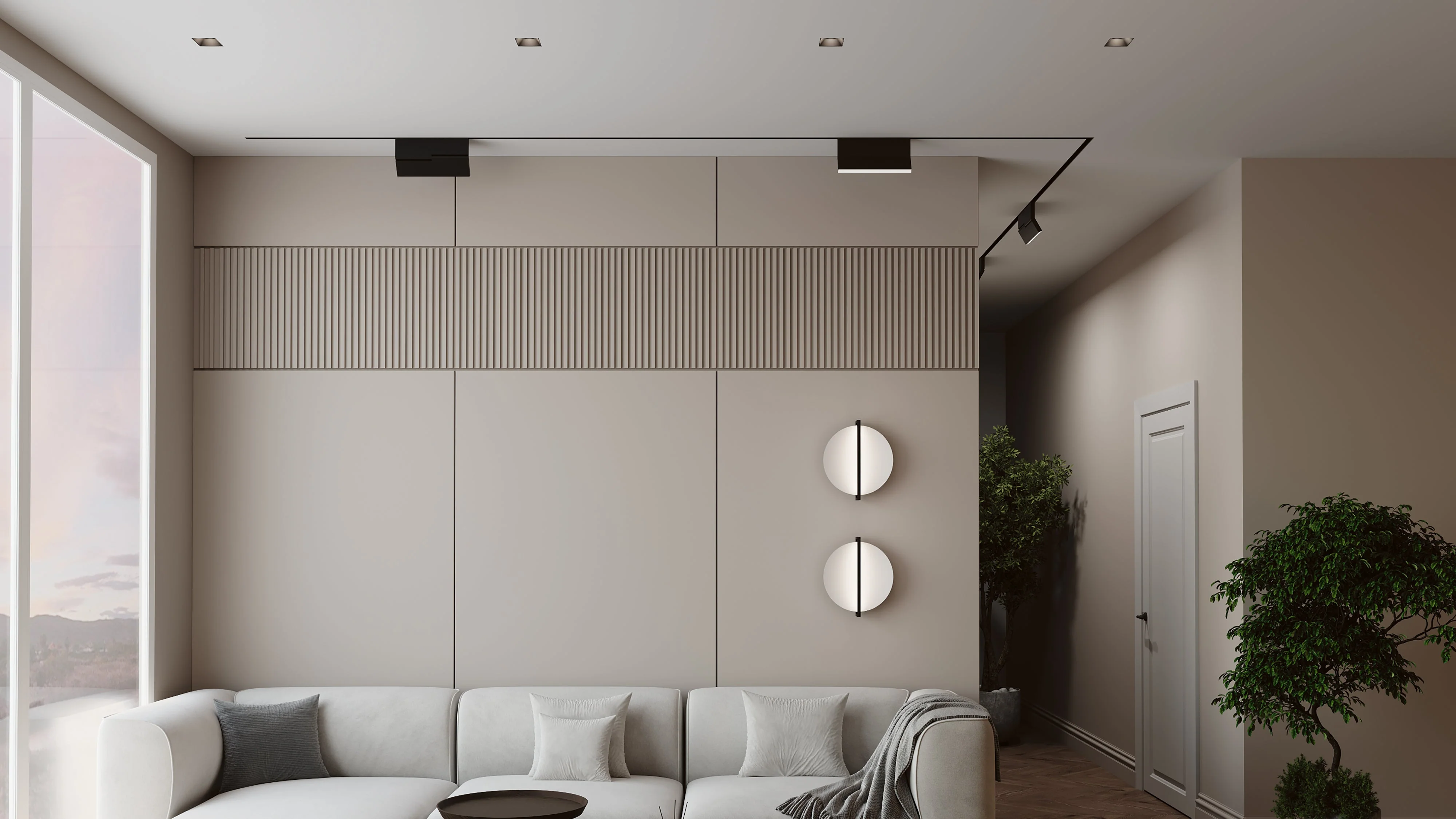 Mira LED Wall Light - Brass/Black - Image 5