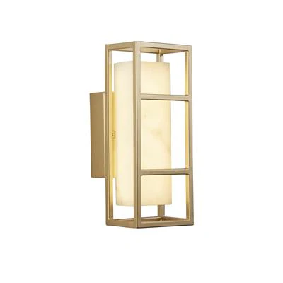 Mirage LED Wall Light, Matt Gold & Marbleised Resin- Small/ Large - Image 2