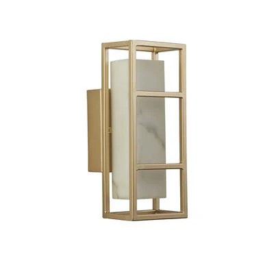 Mirage LED Wall Light, Matt Gold & Marbleised Resin- Small/ Large - Image 3