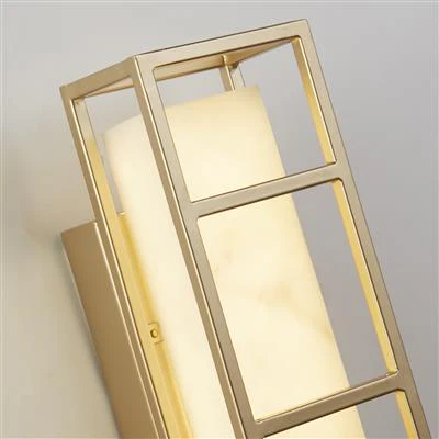 Mirage LED Wall Light, Matt Gold & Marbleised Resin- Small/ Large - Image 4