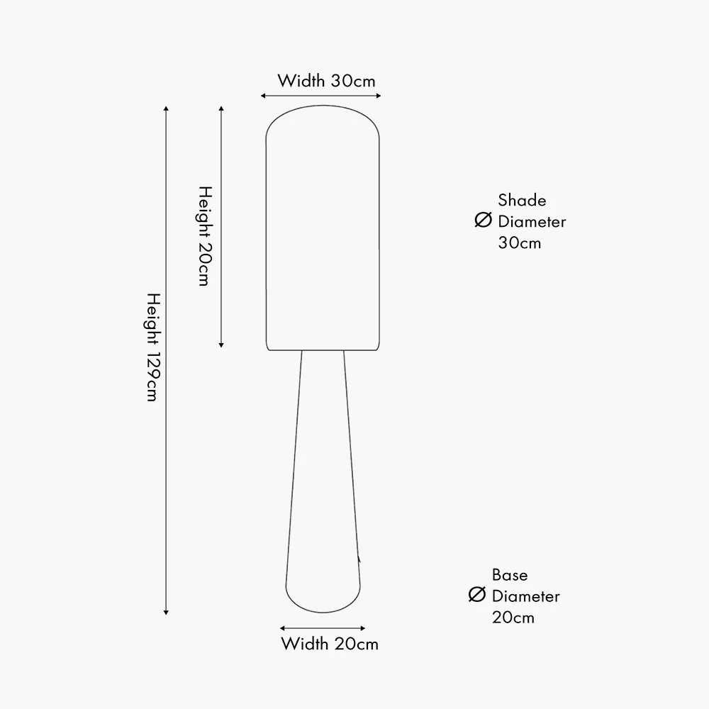 Mirissa White Slubby Handloom Fabric Floor Lamp - Image 3