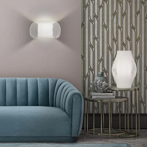 Mirta Wall lamp- Stone/ White Finishes - Image 4