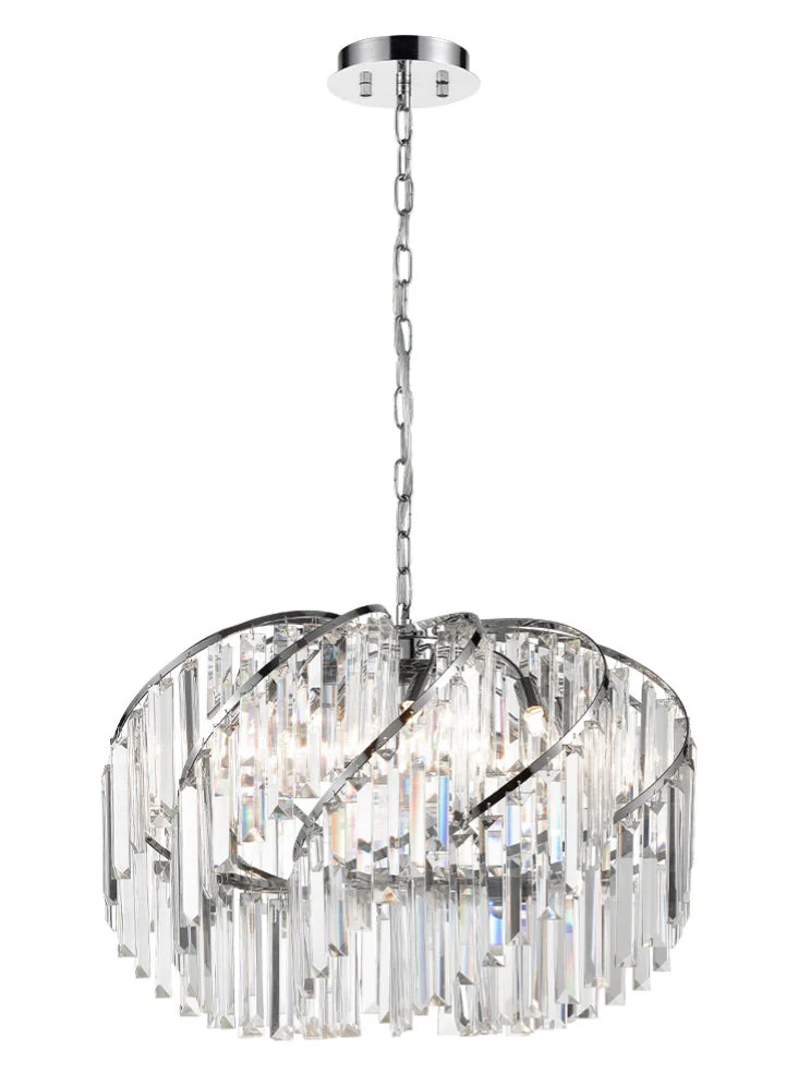 Mischa 8/10/12 Light Pendant - Chrome Finish - Image 3