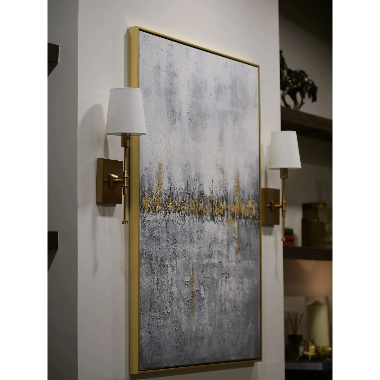 Mist Wall Art - Gold Finish Frame - Image 2