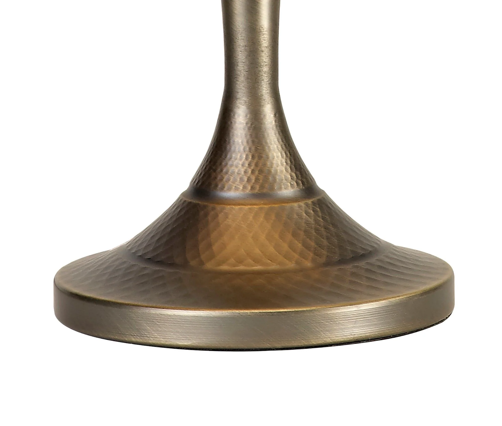 Mitra Tiffany Table Lamp, 1 x E27, Aged Antique Brass Base/Cream/Brown Glass/Clear Crystal - Image 6