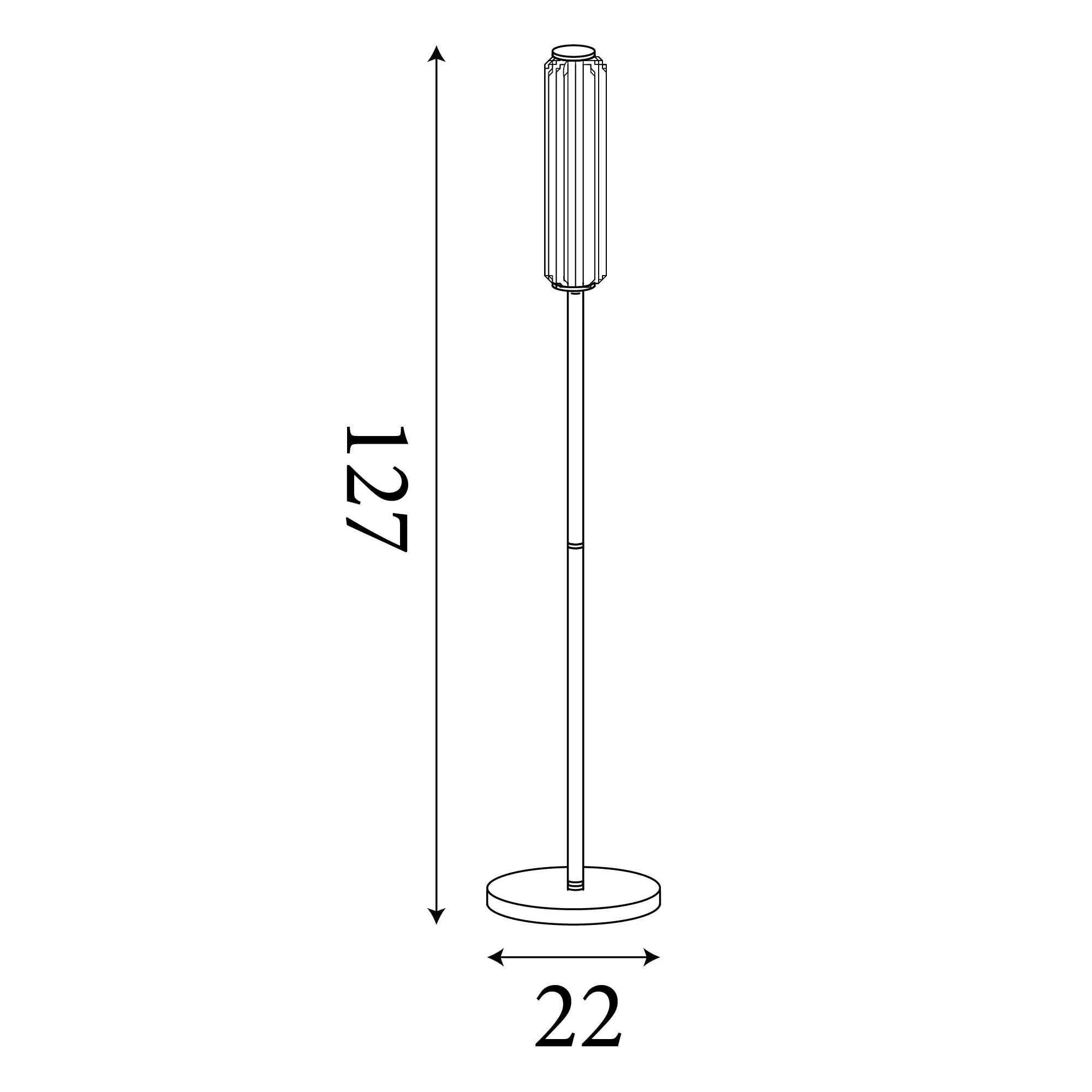 Mod LED Floor Lamp- Satin Brass Opal Acrylic & Clear - Image 2