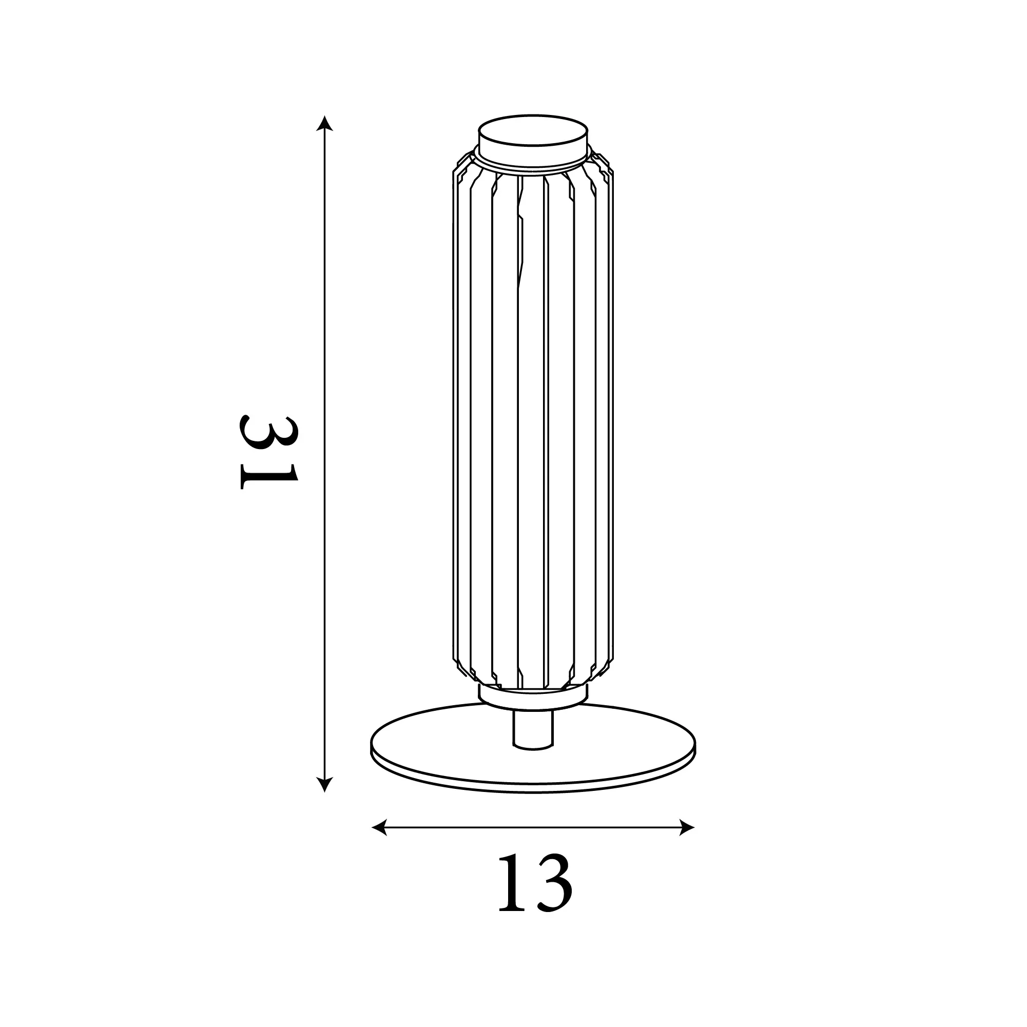 Mod LED Table Lamp- Satin Brass Opal Acrylic & Clear - Image 2