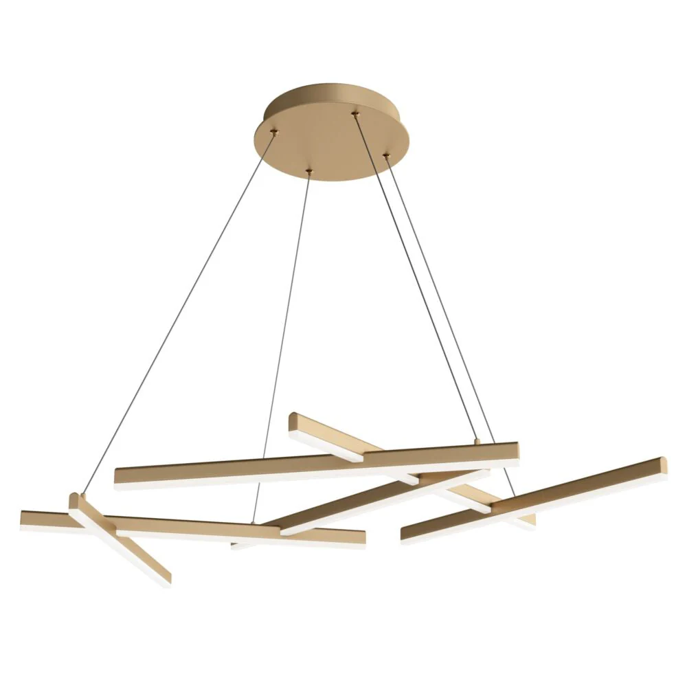 Line Pendant Lamp - Black / White / Gold - Image 2