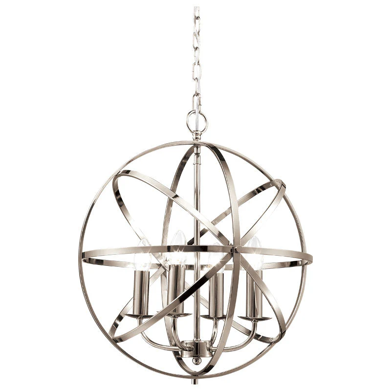 Moda 3/4Lt Centre Ceiling Light - Polished Chrome/Satin Nickel/Matt Brass/Antique Brass Finish - Image 4