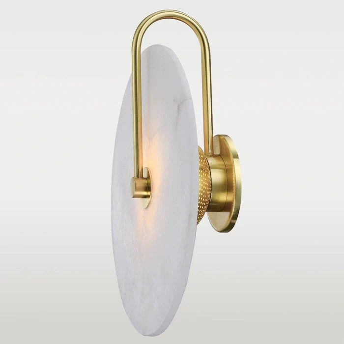Modena 1Lt Wall Light - Brass & Alabaster - Image 2