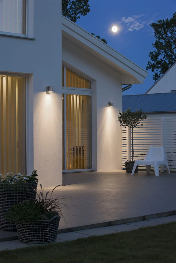 Modena Single/Double Wall Light GU10 IP44 PIR - Various Finishes - Image 5