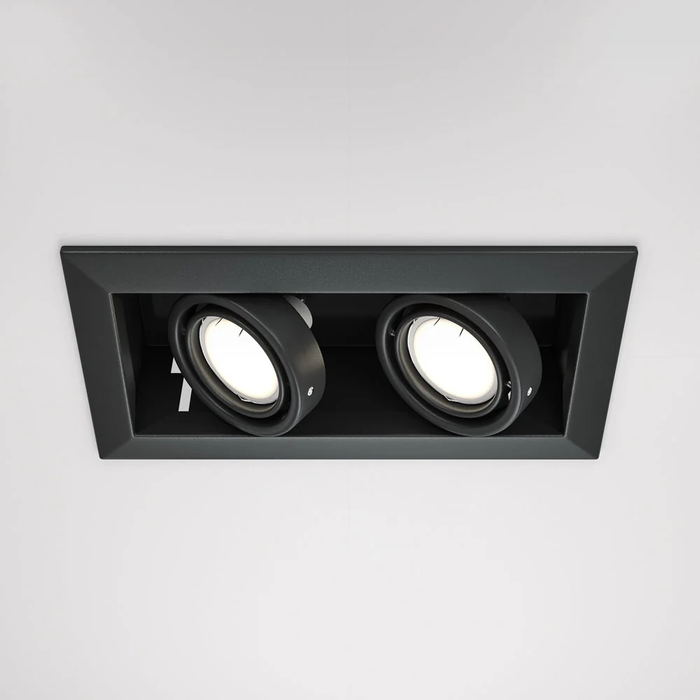 Modern Downlight 1/2 Light Metal - Black/White Finish - Image 11