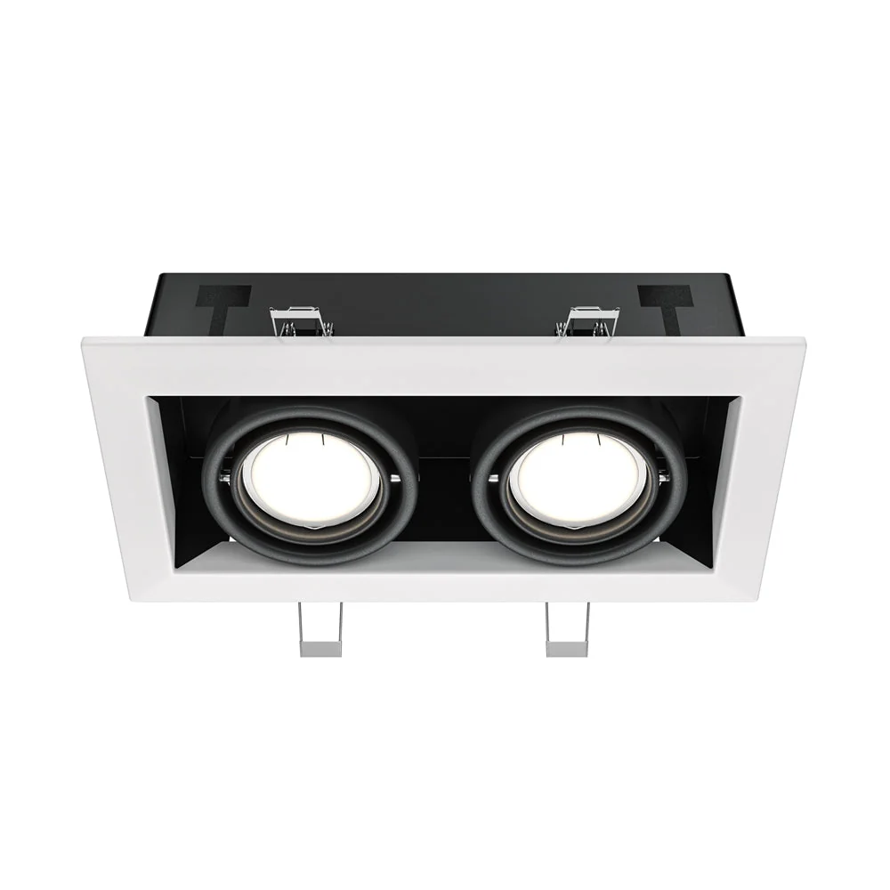 Modern Downlight 1/2 Light Metal - Black/White Finish - Image 12